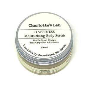 Moisturising Body Scrub - Happiness - 100 mL Tin - Charlotte's Lab