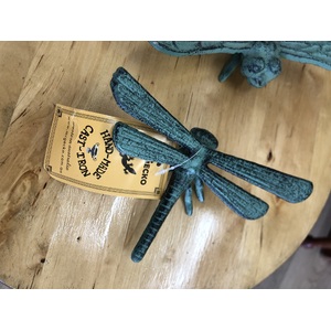 Dragonfly Cast Iron Ornament | Verdigris Green | Small
