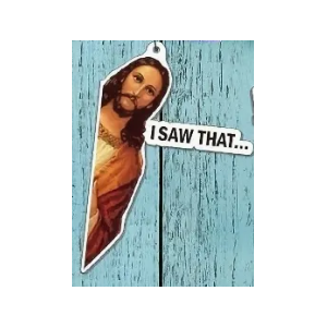 Jesus Air Freshener - I Saw That - Wild Bluebell