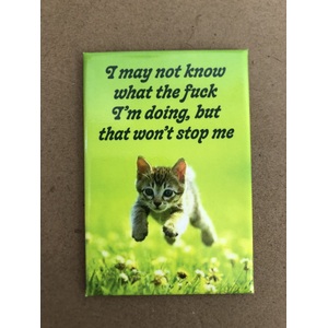 I May Not Know What the F*ck I'm Doing, But That Won't Stop Me - Funny Fridge Magnet