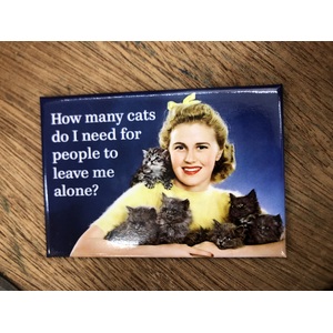 How Many Cats - Funny Fridge Magnet