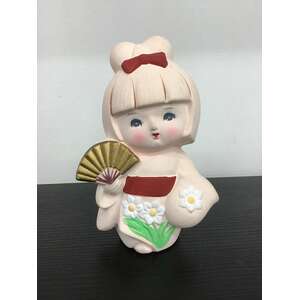 VINTAGE Hakata Geisha Bisque Ceramic Doll - Made in Japan - 13.5 cm Tall 