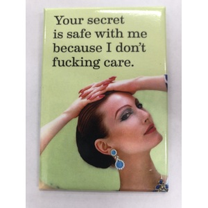 Your Secret Is Safe With Me - Funny Fridge Magnet - Retro Humour