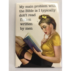 Fiction Written By Men - Funny Fridge Magnet - Bible Humour