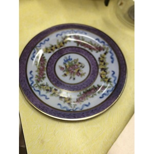 Tin Plate - Dinner Plate - Chatsworth Rose Garland - Elite Tins UK