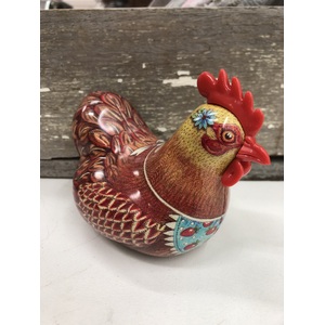 Small Hen Storage Tin - Brown - Elite Tins UK
