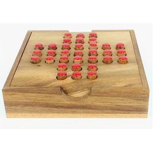 Wooden Solitaire Game - Retro