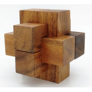 Wooden Challenge Mental Game Puzzle - Notched