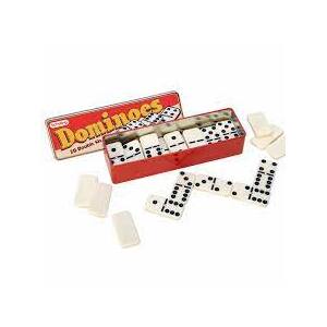 Schylling Dominoes In A Tin - 28 Double Six Tiles