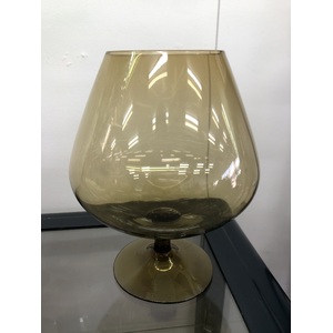 RETRO Olive Green Brandy Balloon Glass - 23 cm Tall