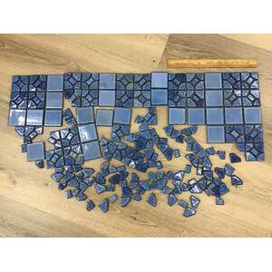 RETRO Blue Bathroom Mosiac Tiles - Made in Japan - 3 kg Lot