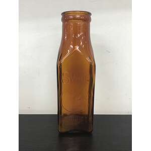 VINTAGE Amber Swan Products Perth Vinegar Bottle 