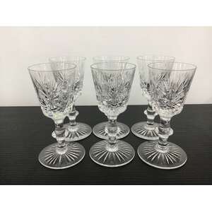 VINTAGE Edinburgh Crystal - Star of Edinburgh Port Glasses x 6