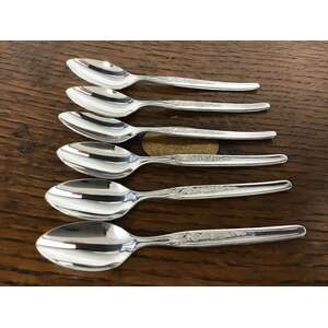 VINTAGE Grosvenor Silver Plate Gaye Tea Coffee Spoons x 6 