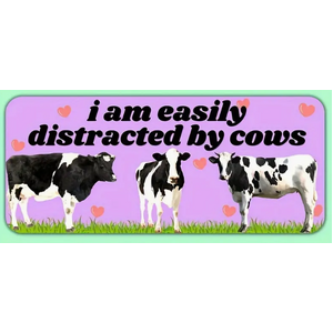 Distracted By Cows - Vinyl Bumper Sticker