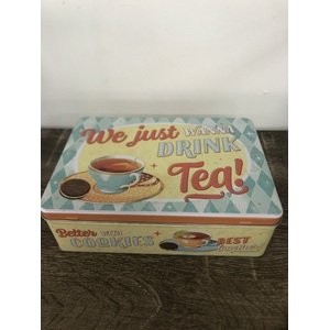 Biscuit Storage Tin - We Just Wanna Drink Tea 2.5L Nostalgic Art