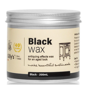 Gilly's Black Wax - Furniture Antiquing Wax - 200 ml