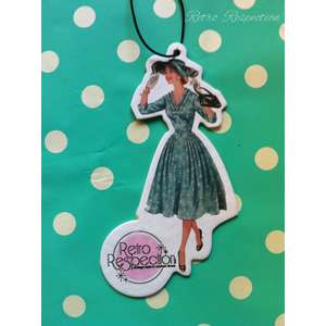 Novelty Car Air Freshener - 1950's Vintage Pinup Girl Rockabilly - Lavender