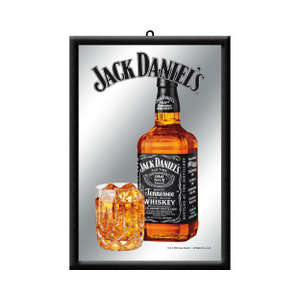 Jack Daniels Bar Mirror - Framed - 20 x 30 cm in box - Bottle Design