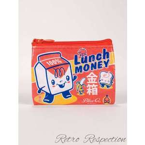Lunch Money Coin Purse - Retro Design - Blue Q