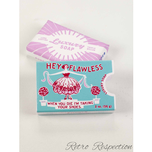 Hey Flawless Soap - Vintage Design - Blue Q