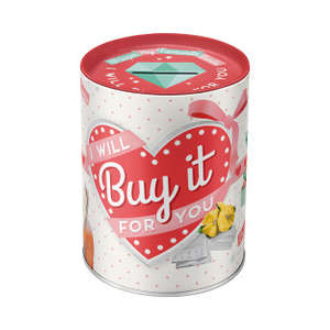 Retro Money Tin - Whisper My Favourite Words - Money Box
