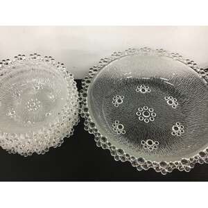 VINTAGE Masserini Textured Bubble Lace Fruit Bowl Set - 7 Pc - 70's Italy 