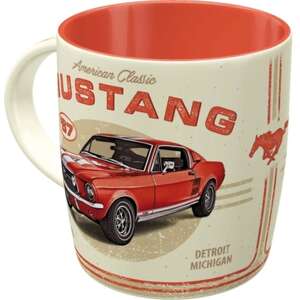 Ford Mustang GT 1967 Red Ceramic Mug | Nostalgic Art