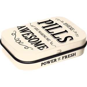Retro Mint Tin - These Pills Are Making Me Awesome - Sugar Free Mints