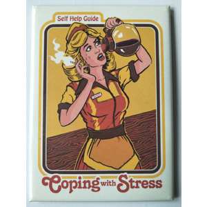 Coping With Stress - Funny Fridge Magnet - Retro Humour