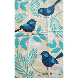 Blue Wren Cotton Kitchen Tea Towel