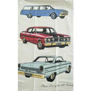 Classic Ford Falcon Cars Cotton Kitchen Tea Towel
