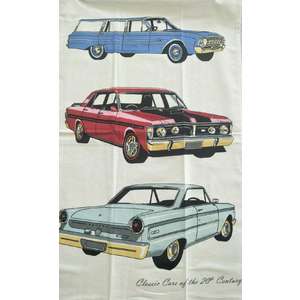 Classic Ford Falcon Cars Tea Towel - 100% Cotton