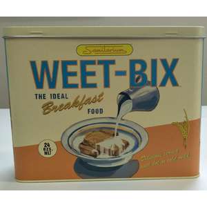 Weet-Bix Weetbix Storage Tin - Cereal - Hinged Lid 