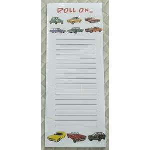 Classic Cars Jotter - Note Pad with Magnet