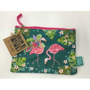 Pink Flamingo Zipper Pouch - 21 x 15 cm - Michelle Allen Designs