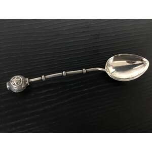 VINTAGE Sterling Silver Figural Top Lantern Teaspoon - Made in Japan 