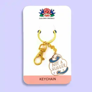 Not A Hugger Keyring Keychain - Jubly-Umph Originals 