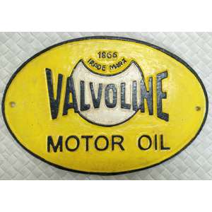 Valvoline Sign - Cast Iron