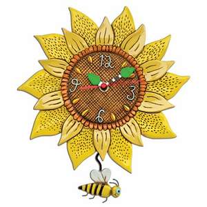 Bee Sunny Sunflower - Pendulum Clock - Michelle Allen Designs