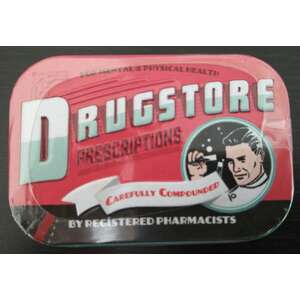 Retro Mint Tin - Drugstore Prescriptions - Sugar Free Mints - Pinup