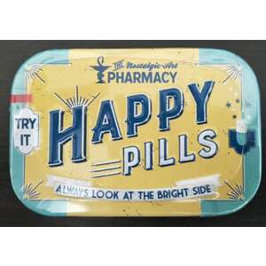 Happy Pills Retro Mint Tin | Sugar Free Mints | Nostalgic Art