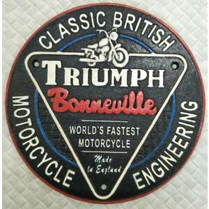 Triumph Bonneville Motorcycle - Cast Iron Sign - Vintage Style