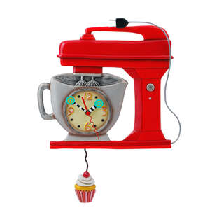 Vintage Red Mixer - Pendulum Clock - Michelle Allen Designs 