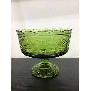 VINTAGE EO Brody M600 Green Pedestal Candy Bowl - USA