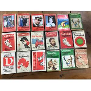 VINTAGE Redheads Greenlites Matchboxes w Label x 18