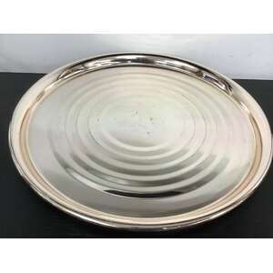 VINTAGE Towerbrite Round Anodised Aluminium Tray - Peach - 28.5 cm