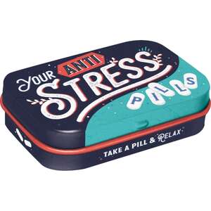 Retro Mint Tin - Anti Stress Pills - Sugar Free Mints