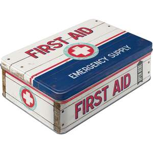 First Aid Storage Tin - Blue Retro - 2.5L - Nostalgic Art