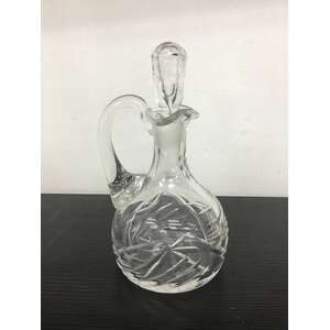 VINTAGE Crystal Jug w Stopper - 16 cm Tall 